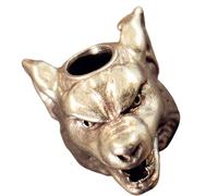 Vynetra Pendentif en forme de tête de loup en laiton - Décoration à suspendre - Fait à la main - Accessoire pour amateurs de plein air, taille unique, Comme décrit, Comme décrit.