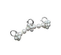Vynetra Pinces à chaussures élégantes en forme de fleur avec perles - Accessoires de mode réglables et tendance - Pour femme à la mode, T3, Alliage imitation perle