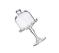 Vynetra Plateau de service en verre transparent avec couvercle en forme de dôme pour présentation de desserts, bonbons et décorations d'événements spéciaux
