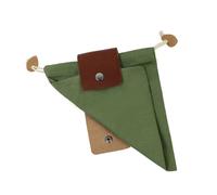Vynetra Sac de rangement en cuir et toile pour randonnée, camping, survie en plein air, sac de cueillette de fruits, pochettes pliables, Vert
