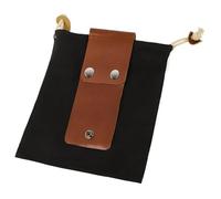 Vynetra Sac de rangement en cuir et toile pour randonnée, camping, survie en plein air, sac de cueillette de fruits, pochettes pliables, Noir