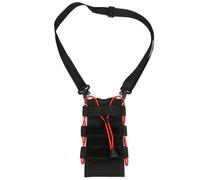Vynetra Sac de sport de plein air étanche au design ergonomique pour bouteille d'eau sac à dos randonnée vélo équipement stockage pochette multifonctionnelle, Noir/rouge avec sangle, Taille unique