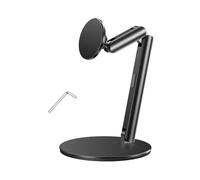 Vynetra Station d'accueil pour téléphone multi-angles avec base en aluminium antidérapante et épaisse - Mouvement complet réglable pour smartphones de 4 à 7 pouces - Support de téléphone en aluminium