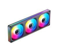 Vynetra Ventilateur 120 240 360 à cadre unique avec RVB de 1/2/3 x 120 mm avec haute pression statique et commandes d'éclairage des flux d'air