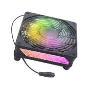 Vynetra Ventilateur de refroidissement à lumière LED 120 mm 12 V Synchronisation de la lumière LED Contrôle de la température 12 cm Boîtier silencieux pour châssis PC Radiateurs PC