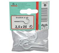 VYNEX Crochet rilsanisé Blanc 4.5x35 SC x3