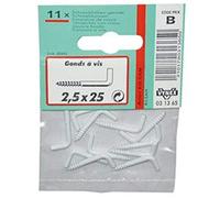 VYNEX Gond à vis rilsanisé Blanc 3 x30 SC x10