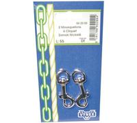 VYNEX - Mousqueton à pompe 55mm blister de 2