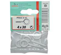 VYNEX Piton à vis rilsanisé Blanc 3.5x20 SC x7