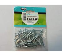 VYNEX Pointe torsadée TP Acier zingué 2.4x40 125g