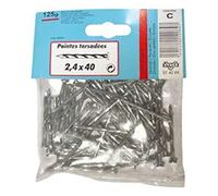 VYNEX Pointe torsadée TP Acier zingué 3x60 130g