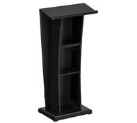 Vyntyra Podium avec Roues et étagère de Rangement,Pupitre de Conférence Mobile Lutrin，Pupitre de Conférence Podium de Plan Incliné avec Étagère de Stockage Lutrin Débout(Black)