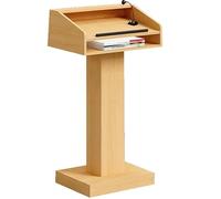 Vyntyra Podium avec Roues et étagère de Rangement,Pupitre de Conférence Mobile Lutrin,Pupitre de Présentation en Lutrin Debout avec Étagère,Rangement(A)