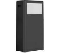 Vyntyra Poubelle commerciale, poubelle universelle for le tri des déchets et le recyclage, avec couvercle et 2 poignées(Black-2,32L)