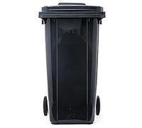 Vyntyra Poubelle commerciale, poubelles 2 roues robustes, poignée et couvercle ergonomiques, construction robuste conçue for une robustesse et une résistance maximale aux chocs.(Black,240L-B)