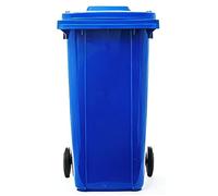 Vyntyra Poubelle commerciale, poubelles 2 roues robustes, poignée et couvercle ergonomiques, construction robuste conçue for une robustesse et une résistance maximale aux chocs.(Blue,240L-B)
