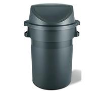 Vyntyra Poubelle en plastique，grande contenance,poignée, avec roues et couvercle, poubelle universelle, en plastique,Conteneur recyclable，Terrasse, Cour, Jardin, Extérieur(A,85L)