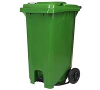 Vyntyra Poubelle extérieure,Conteneur à déchets avec couvercle en plastique,Poignée, pour Déchets et Recyclage avec Roues,pour Terrasse, Cour, Jardin, Extérieur(Green,240L)