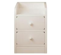 Vyntyra Table de Nuit,avec Tiroir, Poignée,Compartiment Ouvert, Table d’Appoint(Warm White,2-30cm)