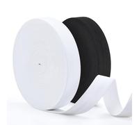 VynyQoo 20mm Bande Élastique pour Couture, 2 Rouleaux de 12 Mètres Elastique Noir et Blanc, Elastique Couture pour Artisanat, Projets DIY, Fabrication de Vêtements