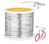 VynyQoo 2mm Fil De Fer Souple Loisir Creatif, 33M Argent Flexible et Pliable Fil Aluminium, Pour Les Sculptures DIY, Modelage, Fabrication De Bijoux, Création De Fleurs et Tissage de Fil