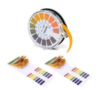VYNZOR 1 Pcs 5m Papier Test de pH+160 Bandelettes de Test de valeur pH, papier de test tournesol pour la aquariums Eau Test de sol,pH Rouleau de Bandes de Test pH, Mesure de pH Gamme Complète 0-14