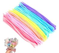 VYNZOR 100 pièces 30 cm Fil Chenille, Tiges de Fils Chenille Colorés, Cure Pipes Chenille, Nettoyeurs de Tuyaux Créatif, Chenille Loisir Créatif, Fils Chenilles Loisirs Créatifs, Cure-Pipe