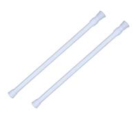 VYNZOR 2 Pièces Barre Extensible Sans Perçage 30-50 cm Barre Rideau Extensible, Tringle Extensible Entre 2 Murs avec Ressort pour Fenêtres, Armoires, Placards à Chaussures, Penderies, étagères (Blanc)