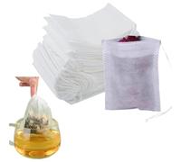 VYNZOR 200 pièces Filtre à Thé Papier Jetable, Sachet Thé à Remplir, Sachet Papier, Filtres à Thé, Pour Thé Parfumé, Épices, Vanille, Lavande, Café