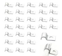VYNZOR 30 Pièces Attaches pour Câbles Métalliques, Collier de Fixation en Acier Inoxydable pour Tubes de 4mm, Résistant à la Corrosion pour Jardin, Usine, Bricolage