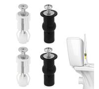 VYNZOR 4 pièces Fixation Abattant WC par le haut, Fixation Cuvette WC Universel, Accessoires de charnière pour montage supérieur, pour Siège et Cuvette de Toilette, Vis Abattant WC, Matériau en Nylon