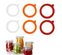 VYNZOR Weck Lot de 6 anneaux en caoutchouc pour bocaux de conserve, joints d'étanchéité en silicone de qualité supérieure, hermétiques et anti-fuite, réutilisables, pour bocaux de conserve (kit