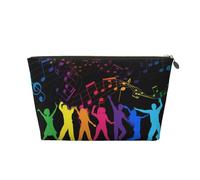 Vyonne Dance with Music Trousse de toilette de voyage en cuir durable pour maquillage et articles de toilette, doré, Taille unique