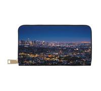 VYONNE Los Angeles Sky Long portefeuille en similicuir chic et élégant pour femme moderne, grande capacité, porte-cartes et poches de rangement, sac à main durable pour voyage quotidien, blanc, Taille