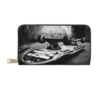 VYONNE Planches de skate longues en similicuir - Portefeuille chic et élégant pour femme moderne - Grande capacité - Porte-cartes et poches de rangement - Sac à main durable pour voyage quotidien,