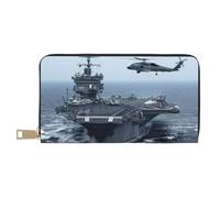 VYONNE Porte-avions long en similicuir chic et élégant pour femme moderne, grande capacité, porte-cartes et poches de rangement, sac à main durable pour voyage quotidien, blanc, Taille unique