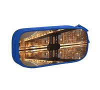 VYONNE Trousse pour fournitures scolaires et de bureau New York Manhattan Bridge Night Grande capacité pour étudiants Papeterie Boîte à crayons Bureau avec fermeture éclair lisse Portable, bleu,