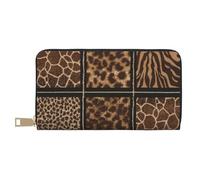 VYONNE Wild Zoo Long portefeuille en similicuir chic et élégant pour femme moderne avec porte-cartes et poches de rangement, sac à main durable pour voyage quotidien, blanc, Taille unique