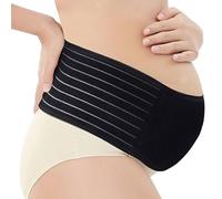 Vyranut Ceinture de Grossesse Réglable Soutien Lombaire et Abdominal pour Femmes Enceintes et Post-Partum - Soulagement de la Douleur, Respirante et Confortable pour un Usage Quotidien-Noir,XL