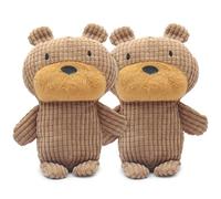 Vyranut Jouets pour Chiens 2 Pièces - Peluche en Tissu à Corde, Ourson Résistant à Mâcher, Jouet Interactif et Anti-Stress pour Chiens de Petite et Moyenne Taille