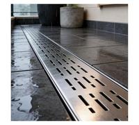 Vyrata Caniveau Extérieur Caniveau de Drainage linéaire extérieur, Grille en Acier Inoxydable 304 for Cour et allée, Installation Facile à Faire soi-même, coupé sur Mesure(W15cm/5.9inxH4cm/1.6in)