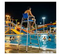Vyrata Chaise de Sauveteur Station de Sauvetage de Piscine de qualité Professionnelle, Robuste for Chaise de sécurité de Piscine extérieure, for Le Sauvetage(4step-1.9m/6.2ft)