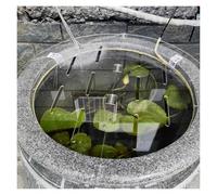 Vyrata Couvercle Aquarium Couvercle d'aquarium Rond Personnalisable, Couvercle Anti-Saut Pliable for Aquarium avec Trou, Parfait for protéger Les Poissons des sauts et des Chats(13.8"/35cm)