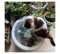 Vyrata Couvercle Aquarium Couvercle Transparent for Aquarium en Acrylique, Couvercle Rond Anti-Saut for Aquarium avec Trou, for protéger Les Poissons/Reptiles/Tortues des sauts(75cm/30in)