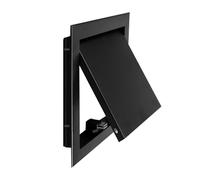 Vyrata Panneau d'accès Porte d'inspection cachée, Panneau d'accès avec Fonction de Type Bouton-Poussoir Panneau d'accès Facile à Installer, for Porte de Service électrique(Black,(12x12) 300x300mm)