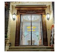 Vyrata Portes accordéon Porte moustiquaire coulissante rétractable cachée en Aluminium, Portes d'entrée de 30 34 36 44 48 52 72 80 Pouces, Balcon, Animaux de Compagnie((53x80in) 134.6x203.2cm)