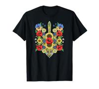Vyshyvanka Vyshyvanka Floral Ukraine Motif coquelicots rouges T-Shirt