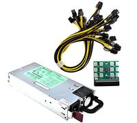 VYSLZ 1 kit d'alimentation DPS-1200FB A 1200 W PSU + carte de dérivation + 12 câbles 6 broches à 8 broches pour minage BTC ETH