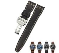 VYSLZ Bracelet de montre en cuir de veau pour IWC Mark LE PETIT PRINCE IW327004 IW377714 Big Pilot Accessoires Boucle pliante 20 mm 21 mm 22 mm, 22mm gold buckle