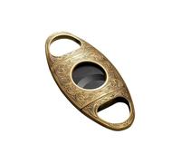 VYSLZ Ciseaux en acier inoxydable, guillotine classique en métal avec motif Relievo de luxe, coupeur portable à double tranchant avec coffret cadeau (C)